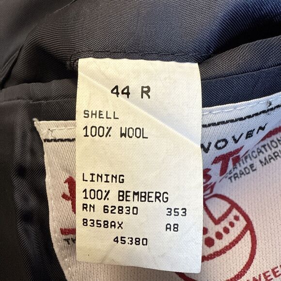 VTG LANDS END Authentic Men’s Harris Tweed Wool Sport Coat 44R Houndstooth Lined - Picture 14 of 14